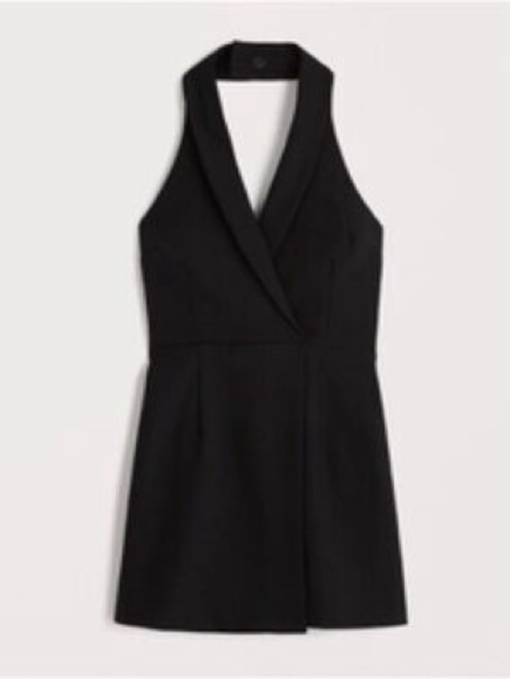 Abercrombie & Fitch Black Halter V-Neck Romper, Skort